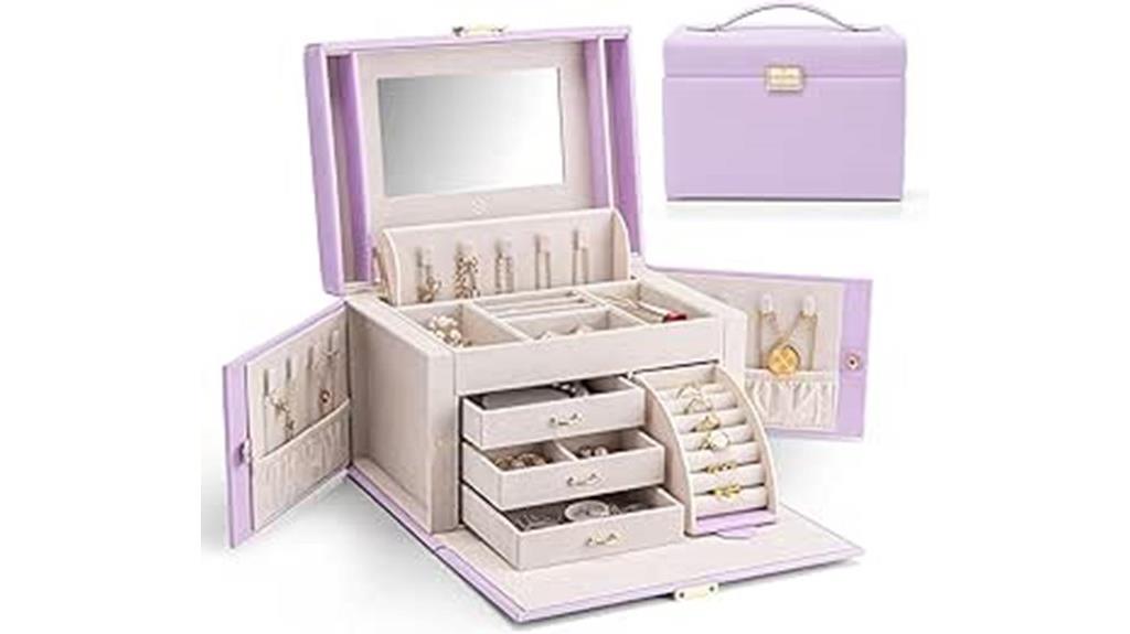 elegant mirrored jewelry organizer
