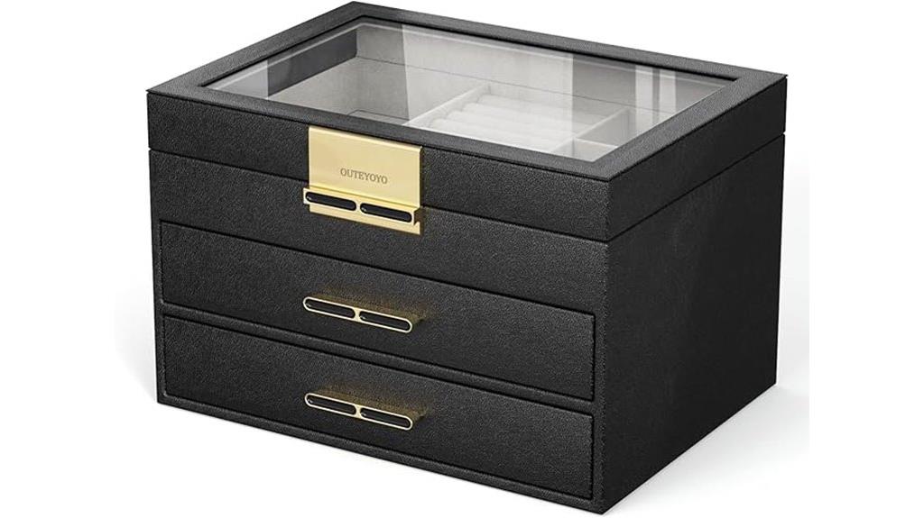 elegant three layer jewelry box
