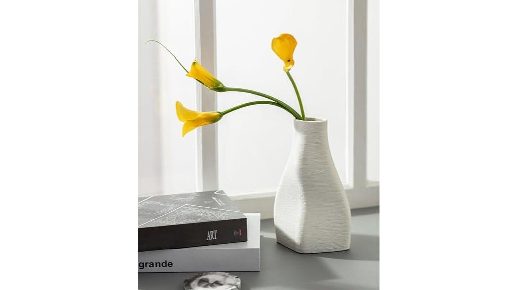 elegant white ceramic vase
