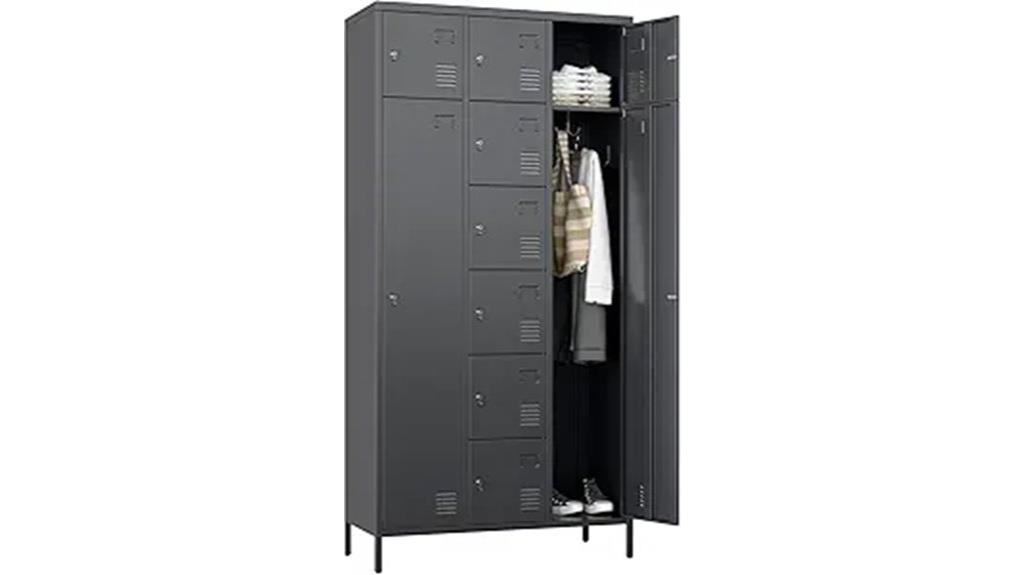 employee lockers with ten doors