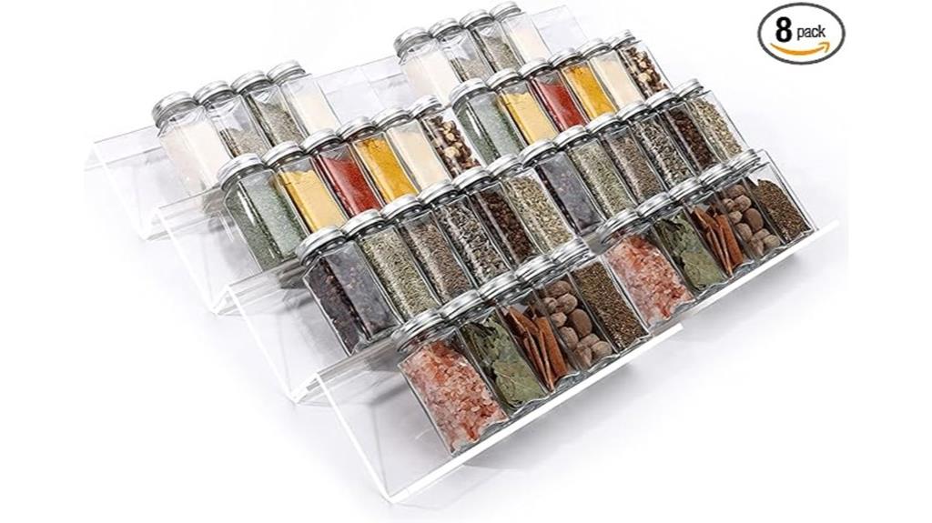 expandable acrylic spice organizer