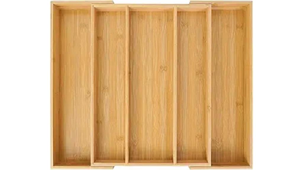 expandable bamboo kitchen organizer