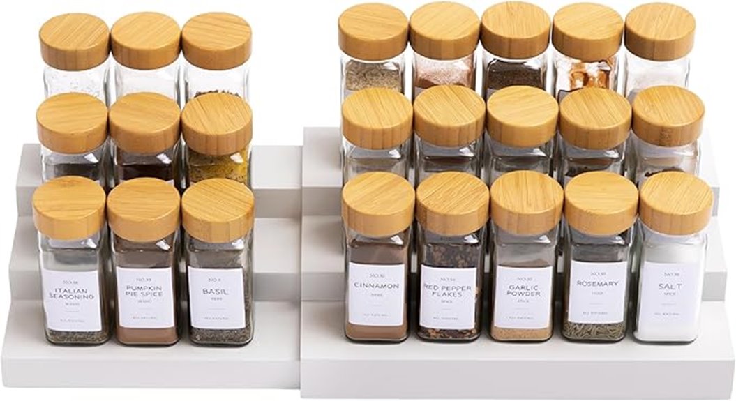 expandable cabinet spice organizer