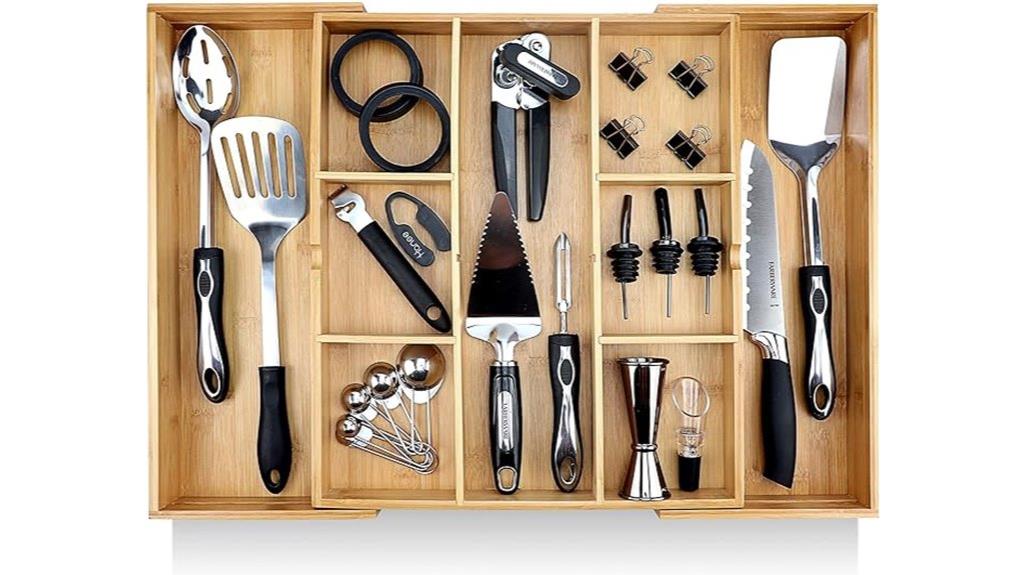 expandable kitchen drawer organizer