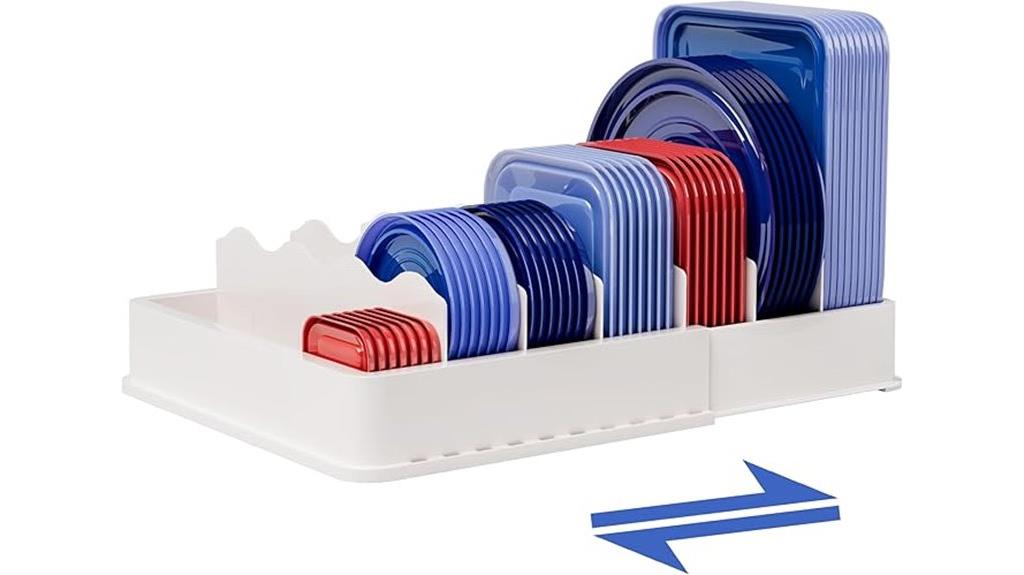 expandable lid storage organizer