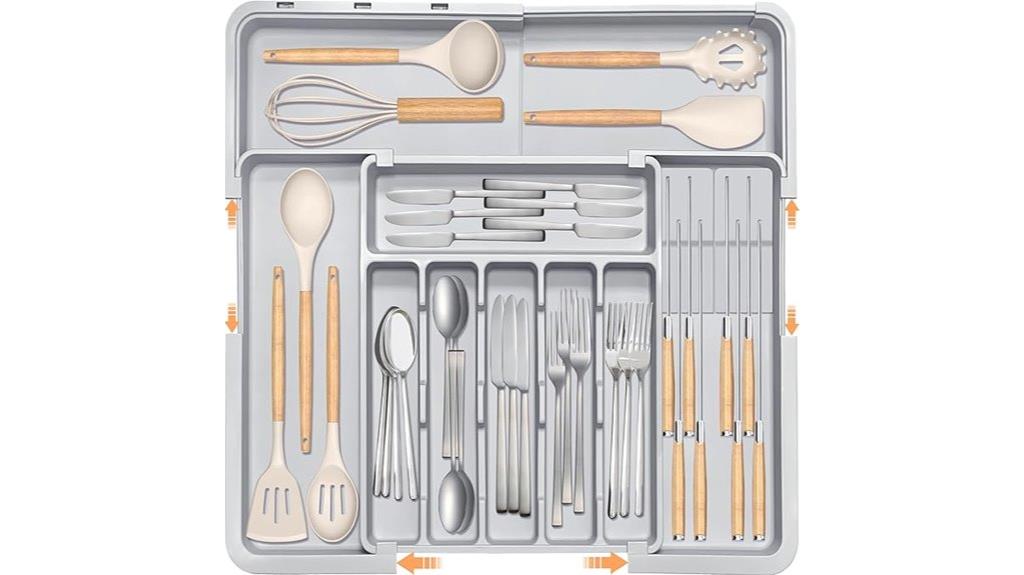 expandable silverware storage organizer