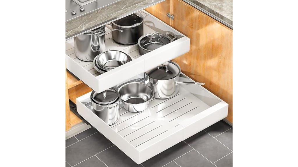 expandable slide out drawers
