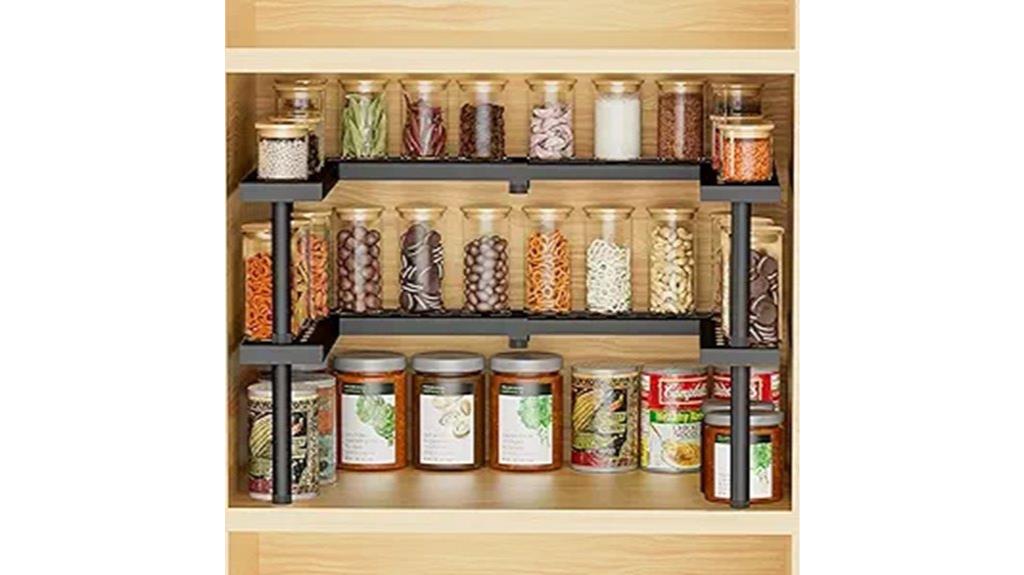 expandable stackable spice organizer