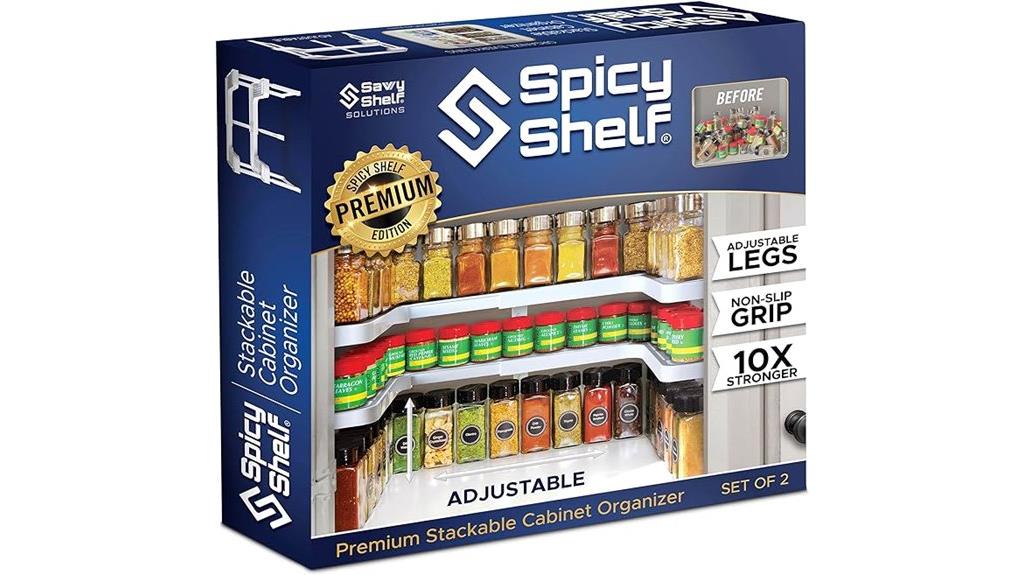 expandable tiered spice organizer