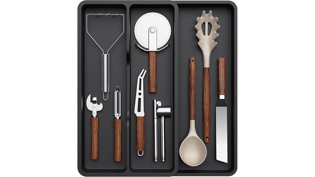 expandable utensil drawer organizer