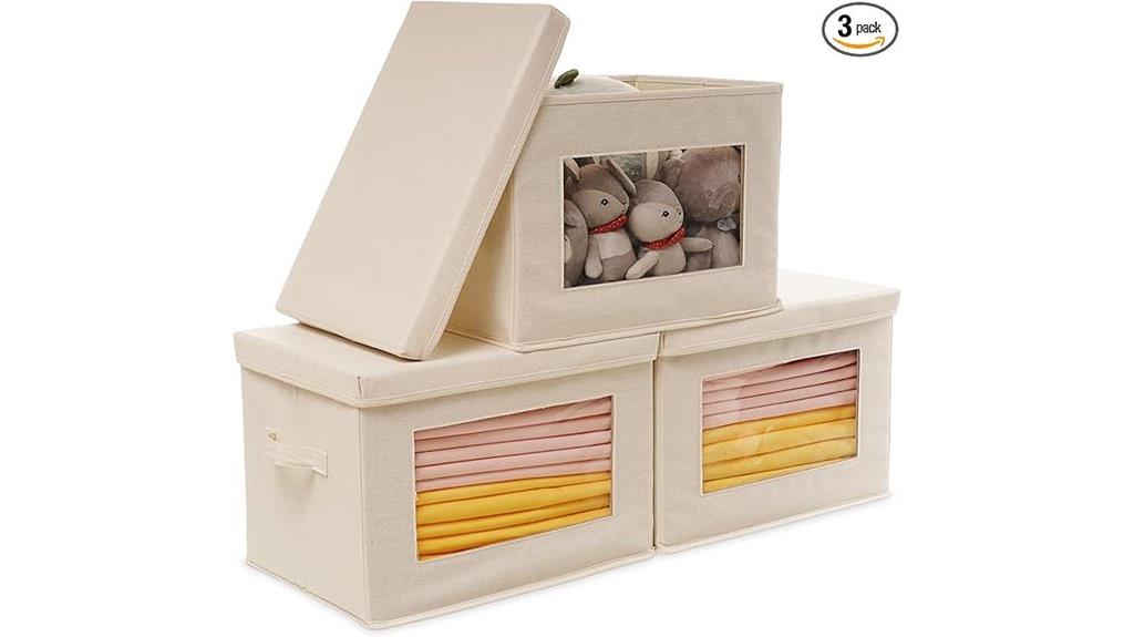 fabric storage bins set
