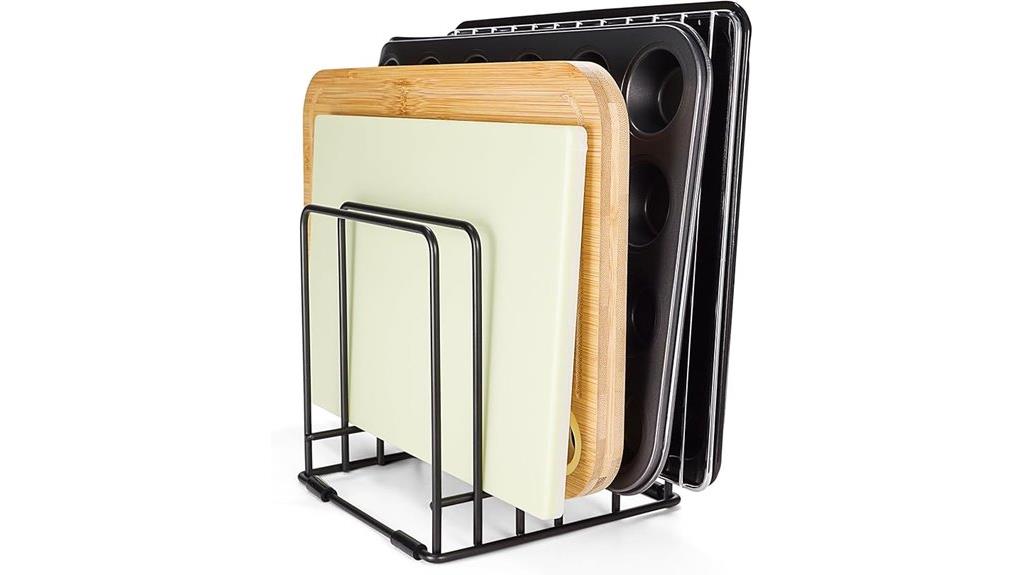 five slot cutting board organizer