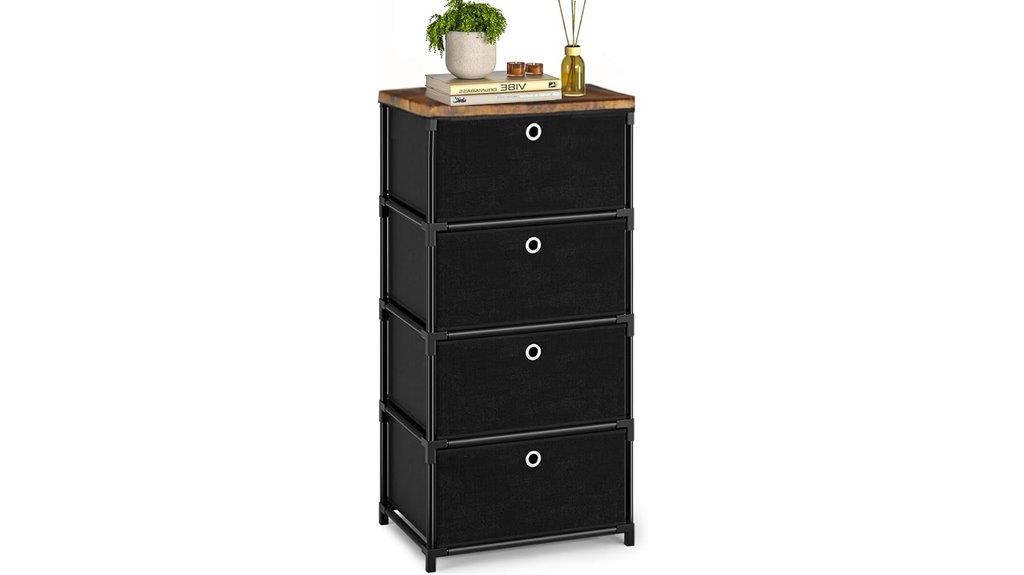 four drawer fabric organizer