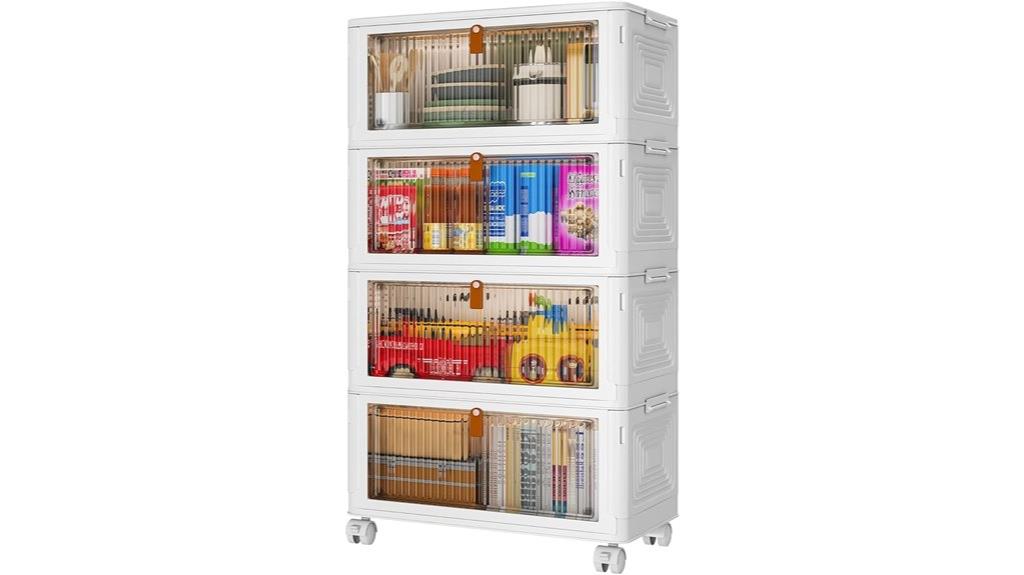 four tier storage bins