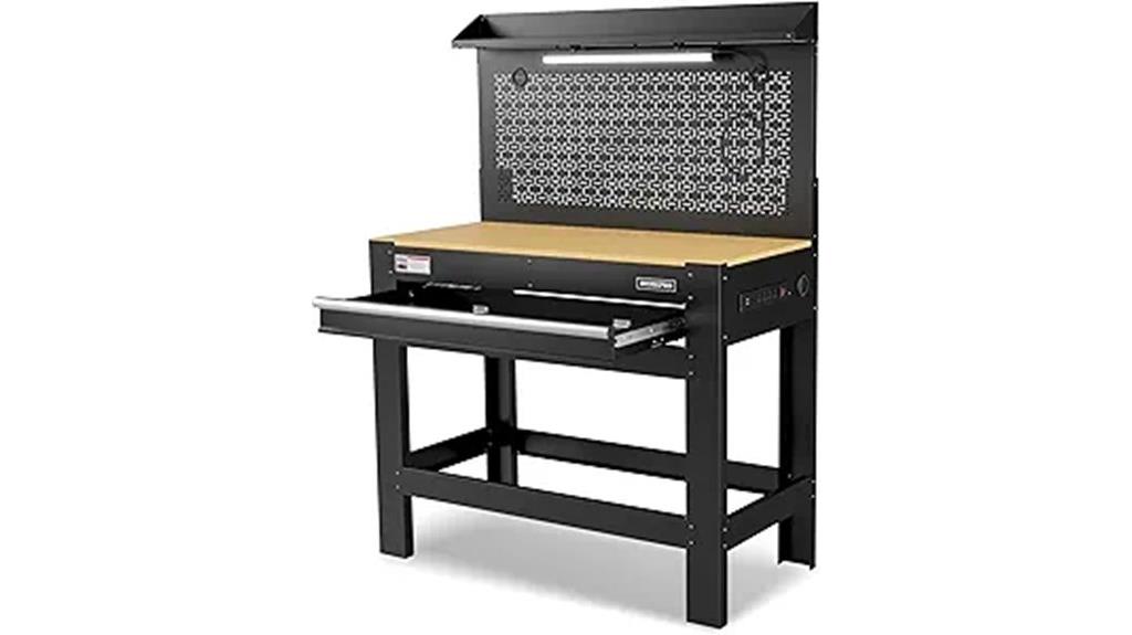 garage workbench with storage