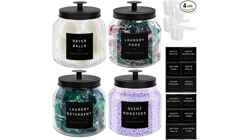 glass storage for laundry