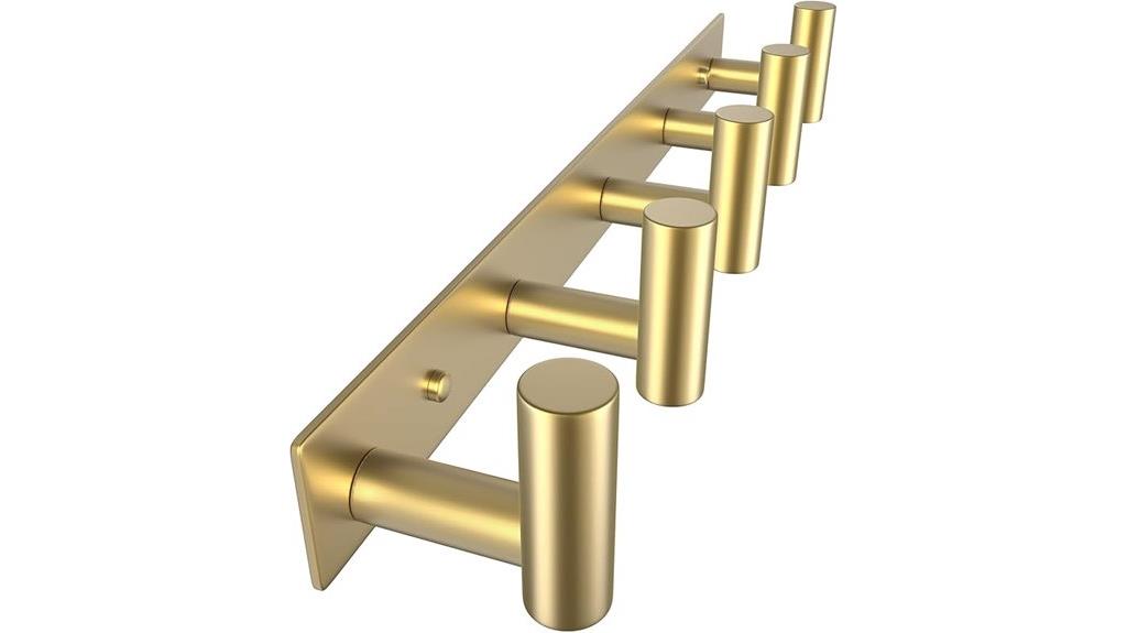 gold wall mount rack