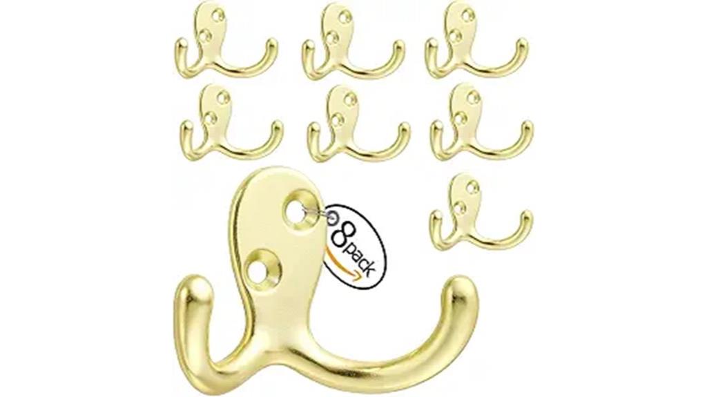 gold wall mounted coat hooks