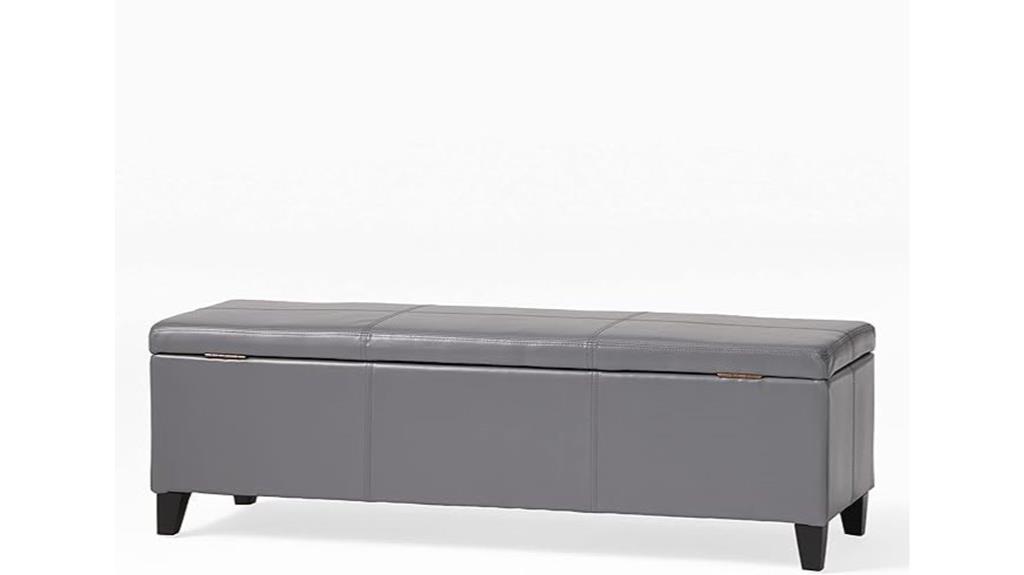 grey storage ottoman furniture