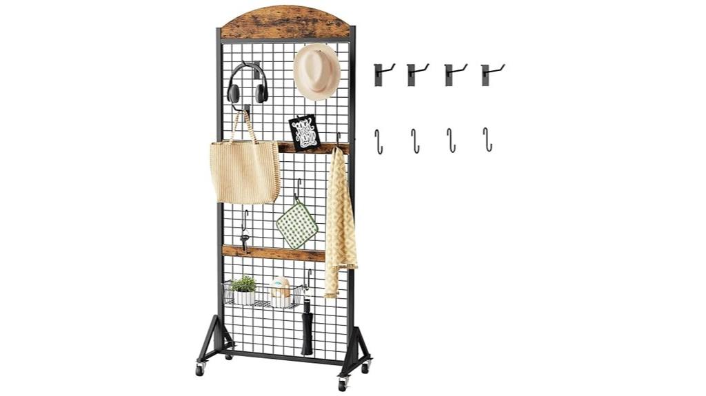 grid wall display rack