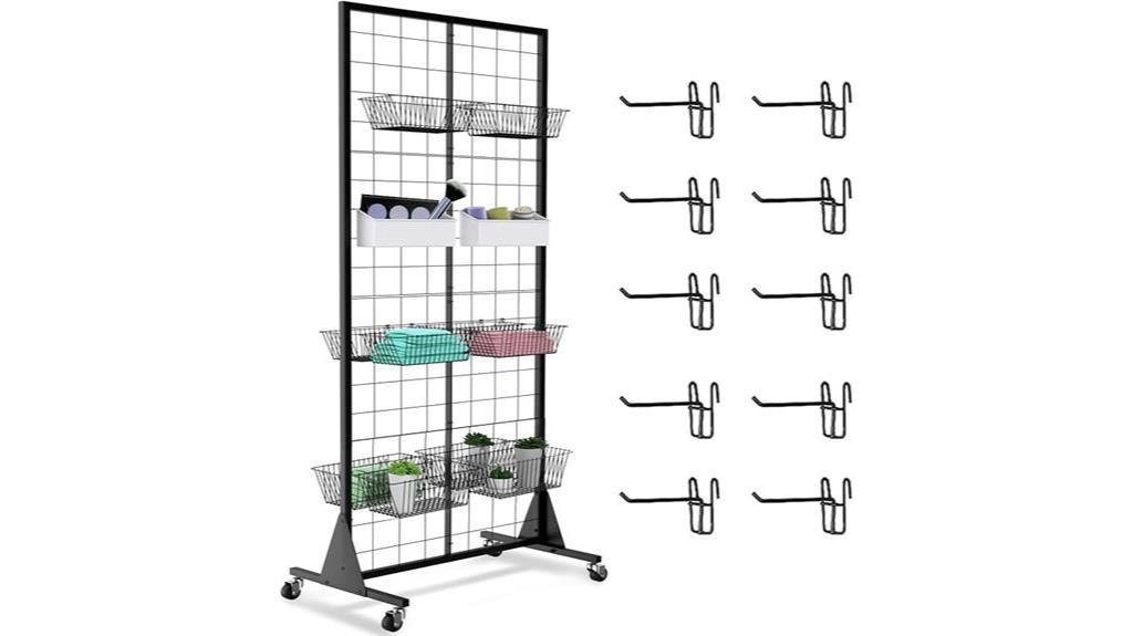 grid wall display stand