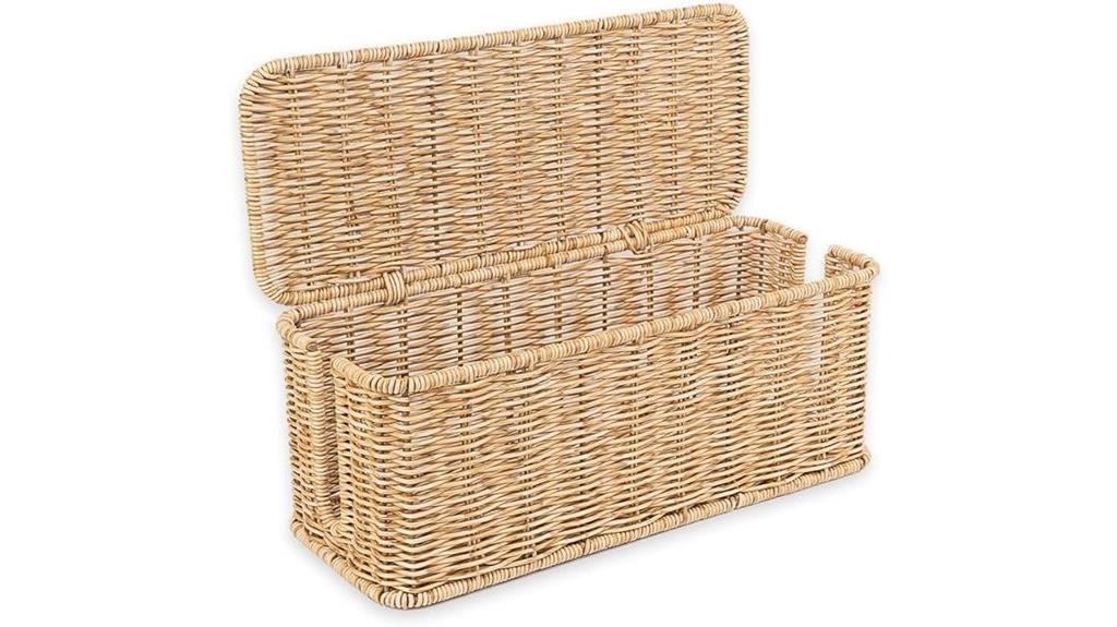 handmade rattan cord organizer