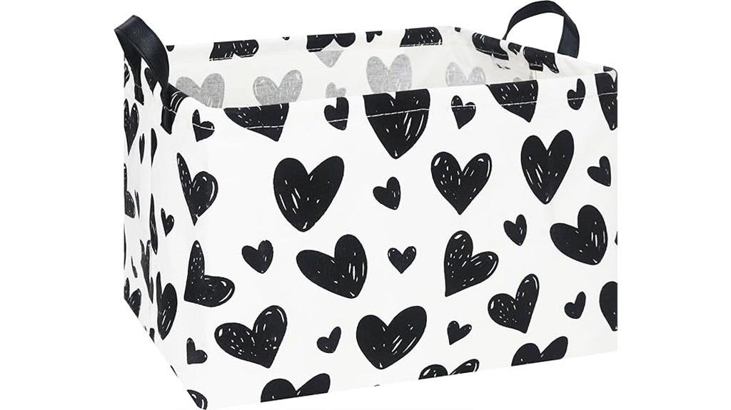 heart shaped black basket