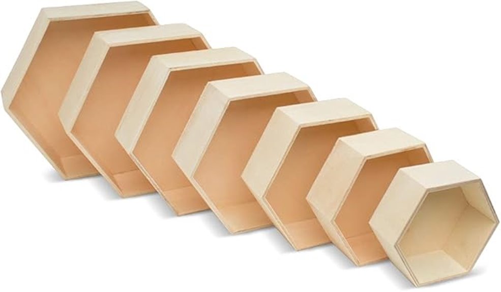 hexagon tray set pack