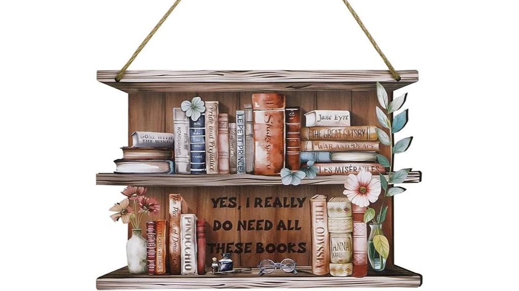 home library decor sign