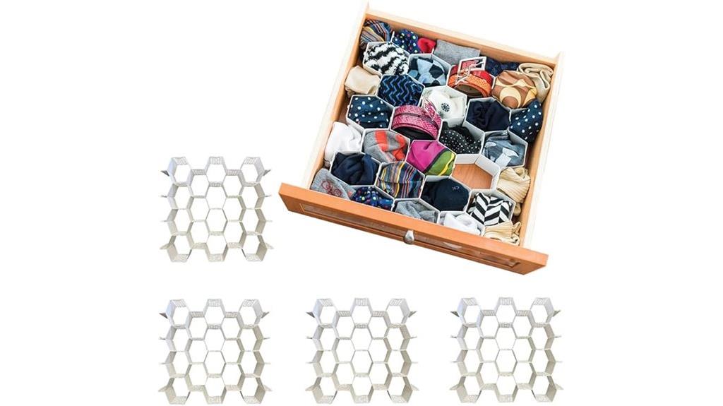 honeycomb drawer organizer set