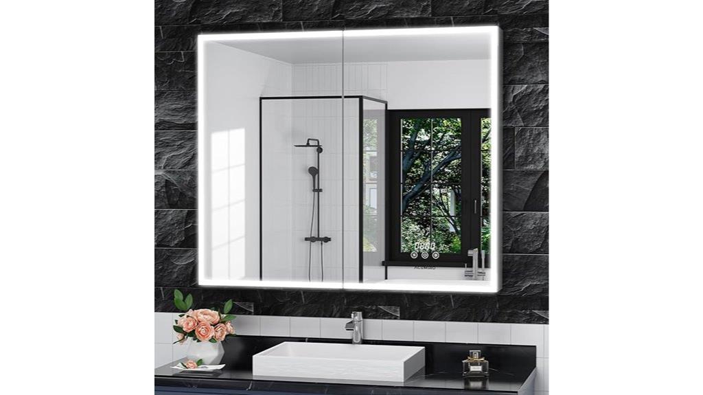 illuminated mirror cabinet design