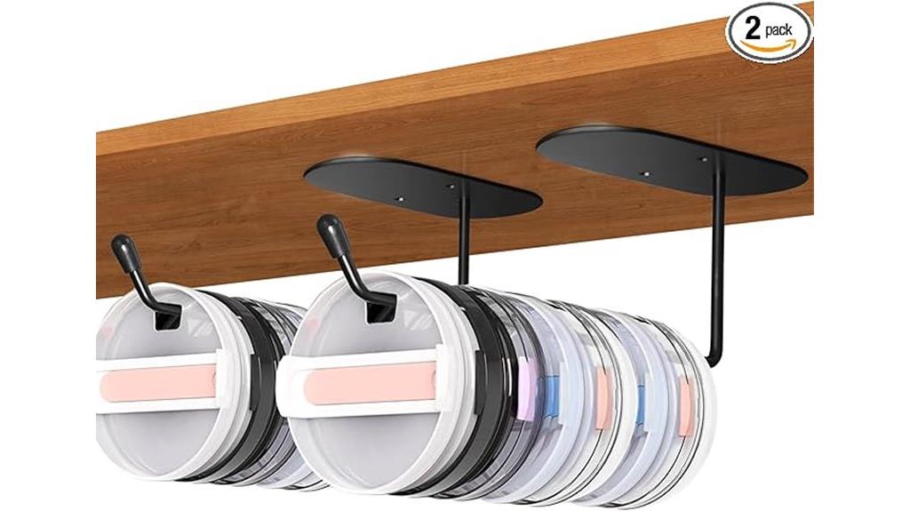 kitchen tumbler lid organizer