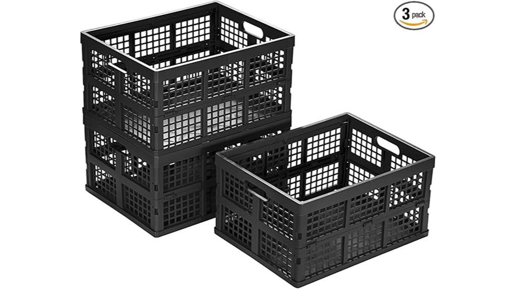 large plastic storage crates