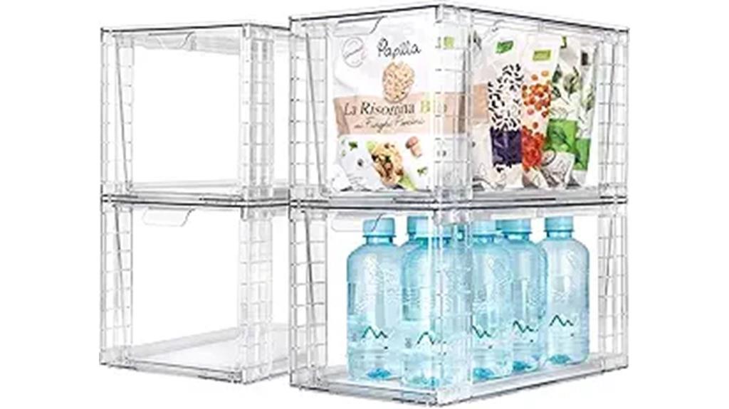 large stackable storage drawers