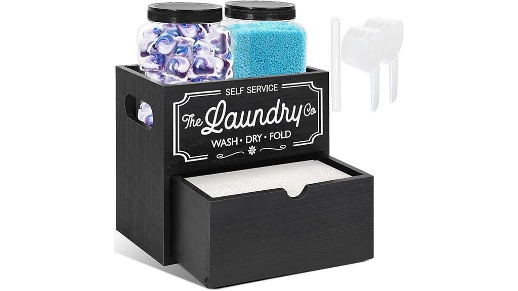 laundry room dryer sheet storage