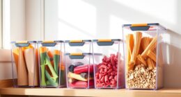 lid storage bins for organization
