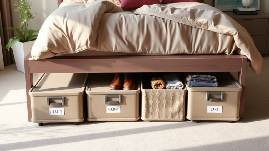 maximize space beneath bed