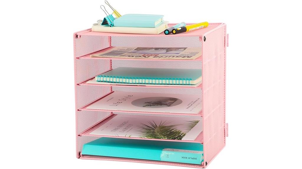 mesh desk organizer tray