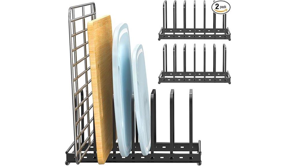 metal bakeware organizer racks