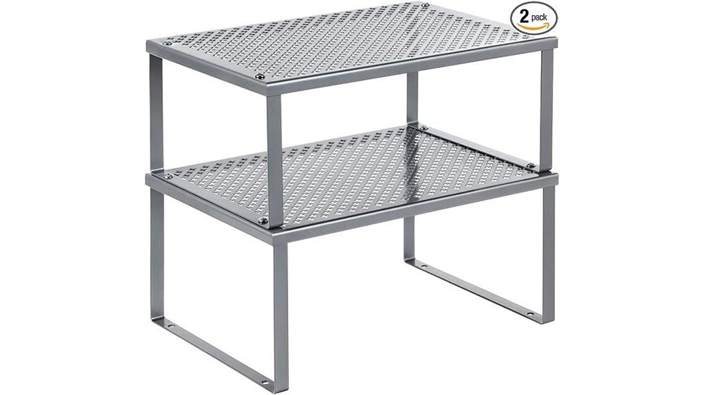 metal shelf organizers set