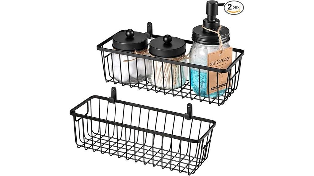 metal wire storage baskets