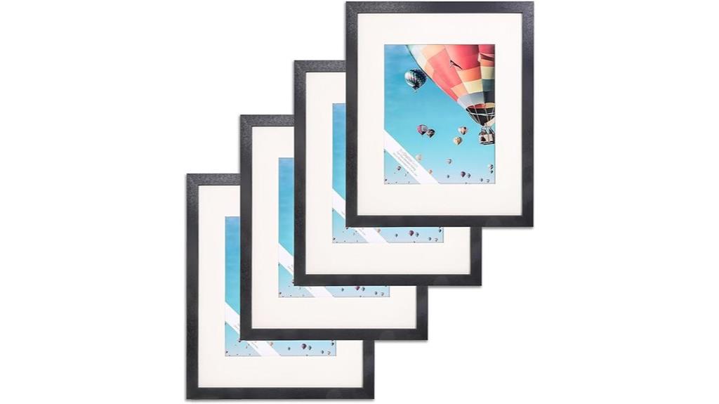 minimalist black wooden frames