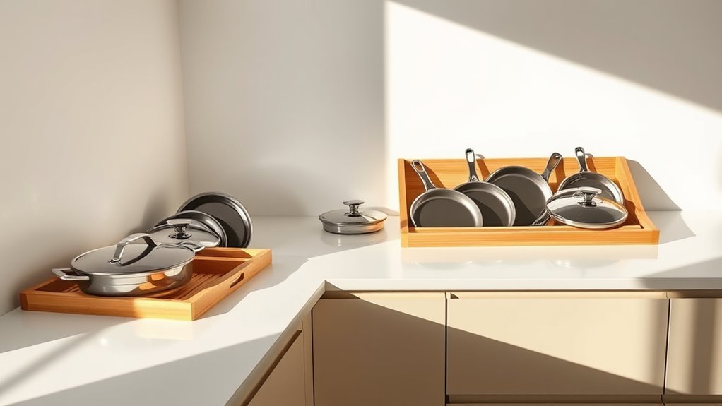 minimalist kitchen lid organizers