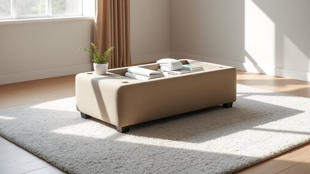 minimalist ottoman storage solutions