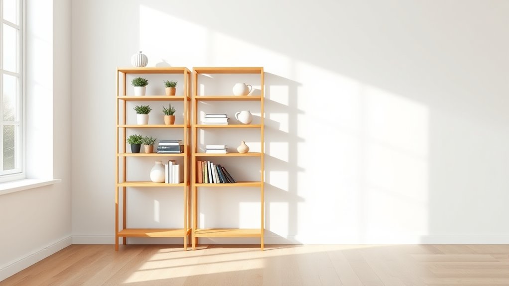 minimalist storage rack selection