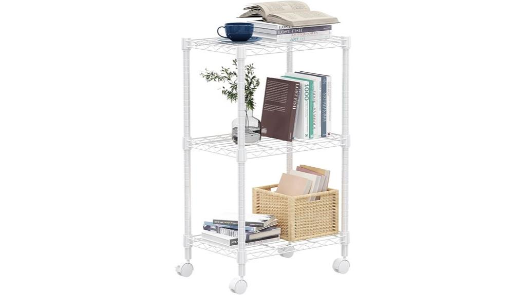 mobile metal storage shelves