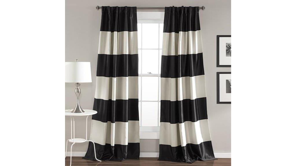 montego striped curtain panels
