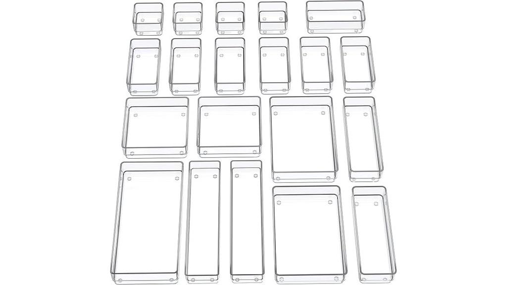 non slip drawer organizer set