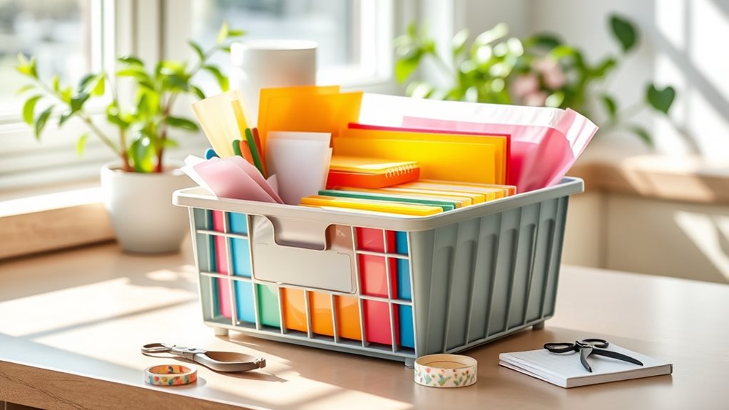 organize your decluttering supplies