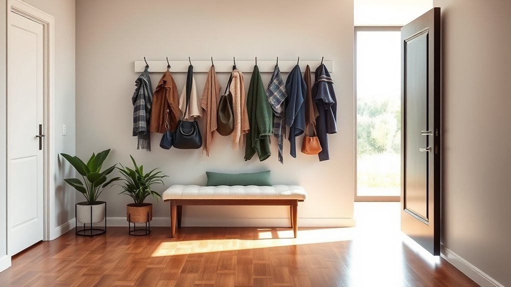 organized entryway enhances functionality